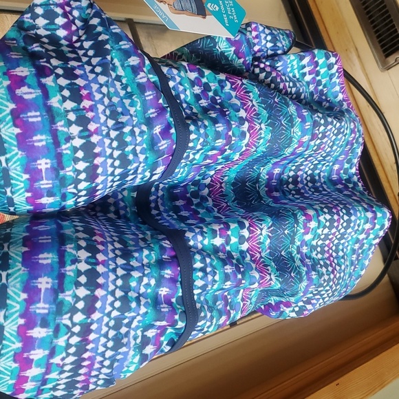 Free Country Blue and Purple Sz. L Swimtop NWT - Picture 7 of 12